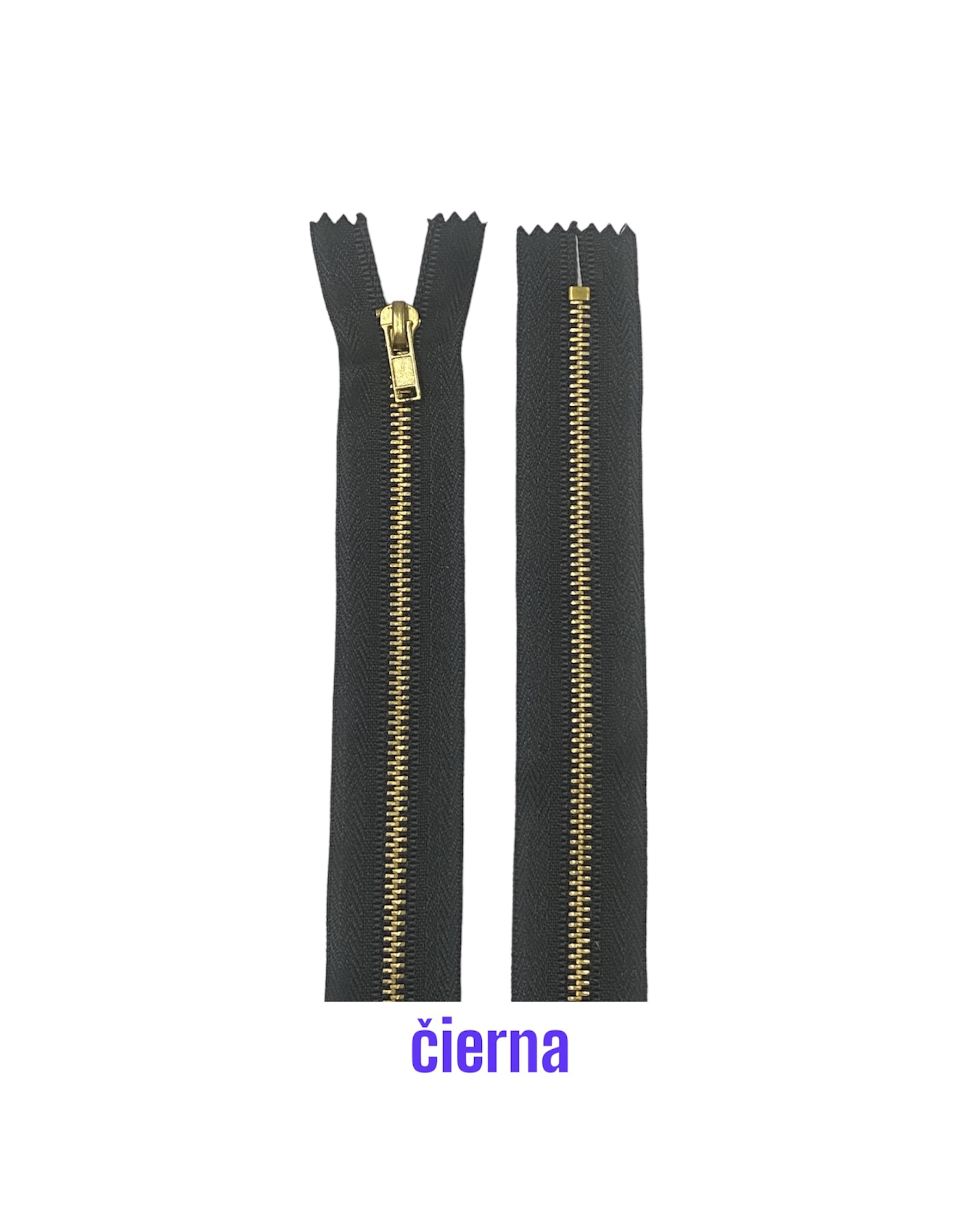 zips kovový neotvárateľný 4mm;No.4  10cm.čierny