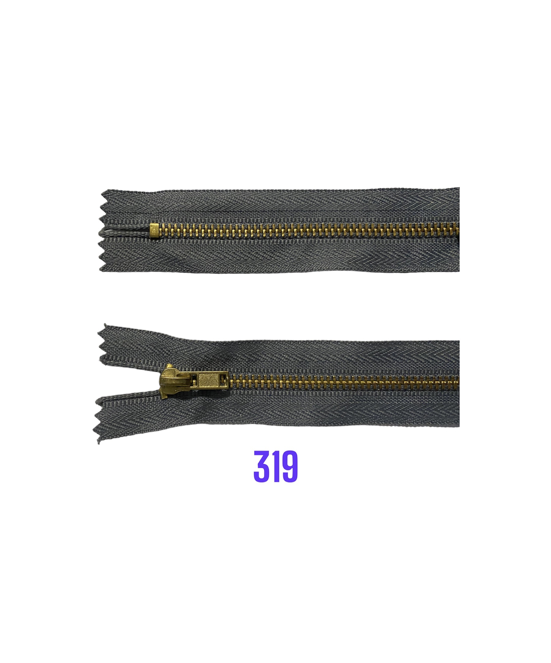 zips kovový neotvárateľný 4mm;No.4  12cm 319