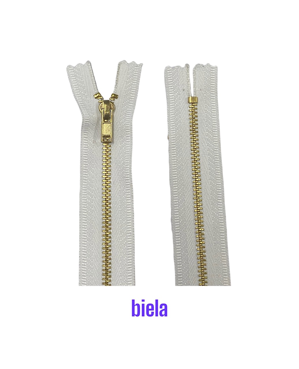 zips kovový neotvárateľný 4mm;No.4  18cm 101 biela