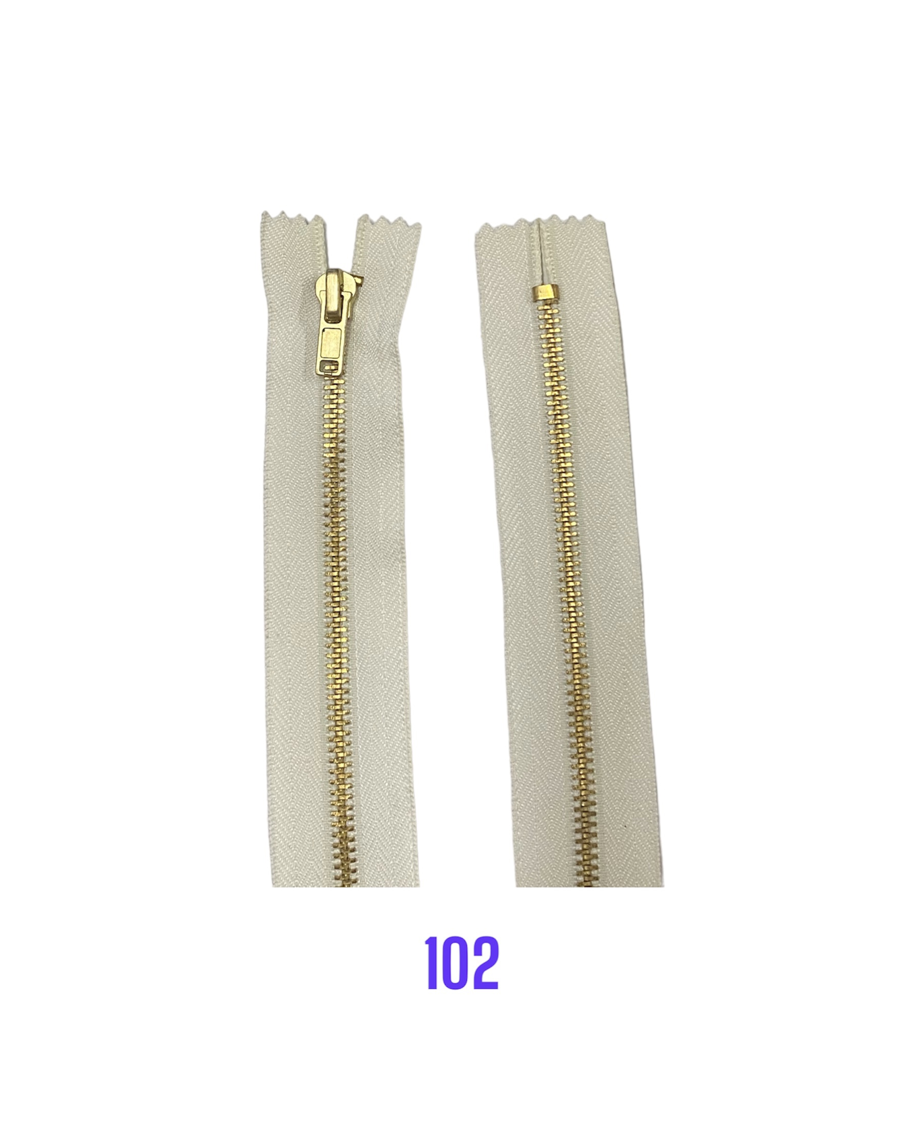 zips kovový neotvárateľný 4mm;No.4  18cm 102