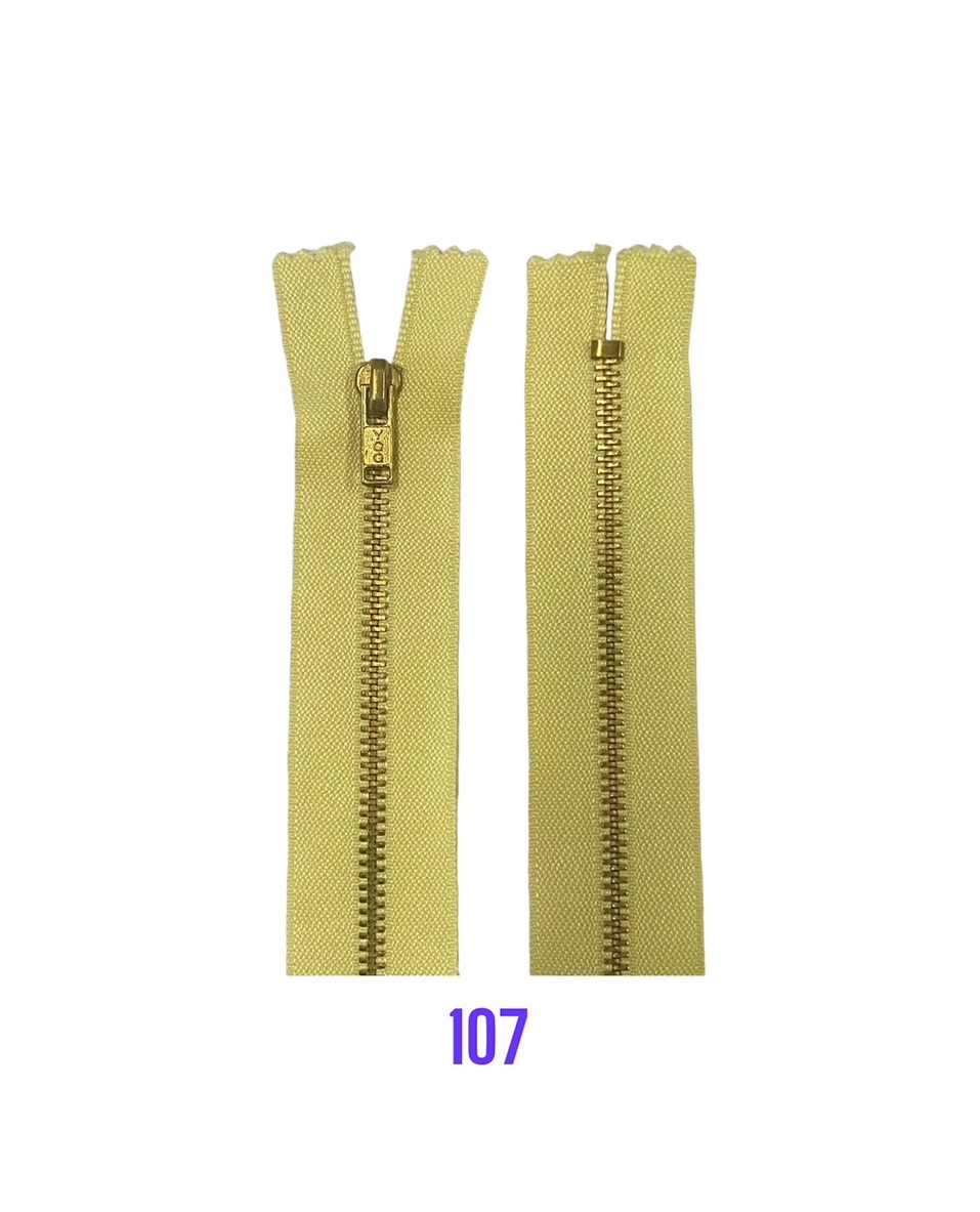 zips kovový neotvárateľný 4mm;No.4  18cm 107