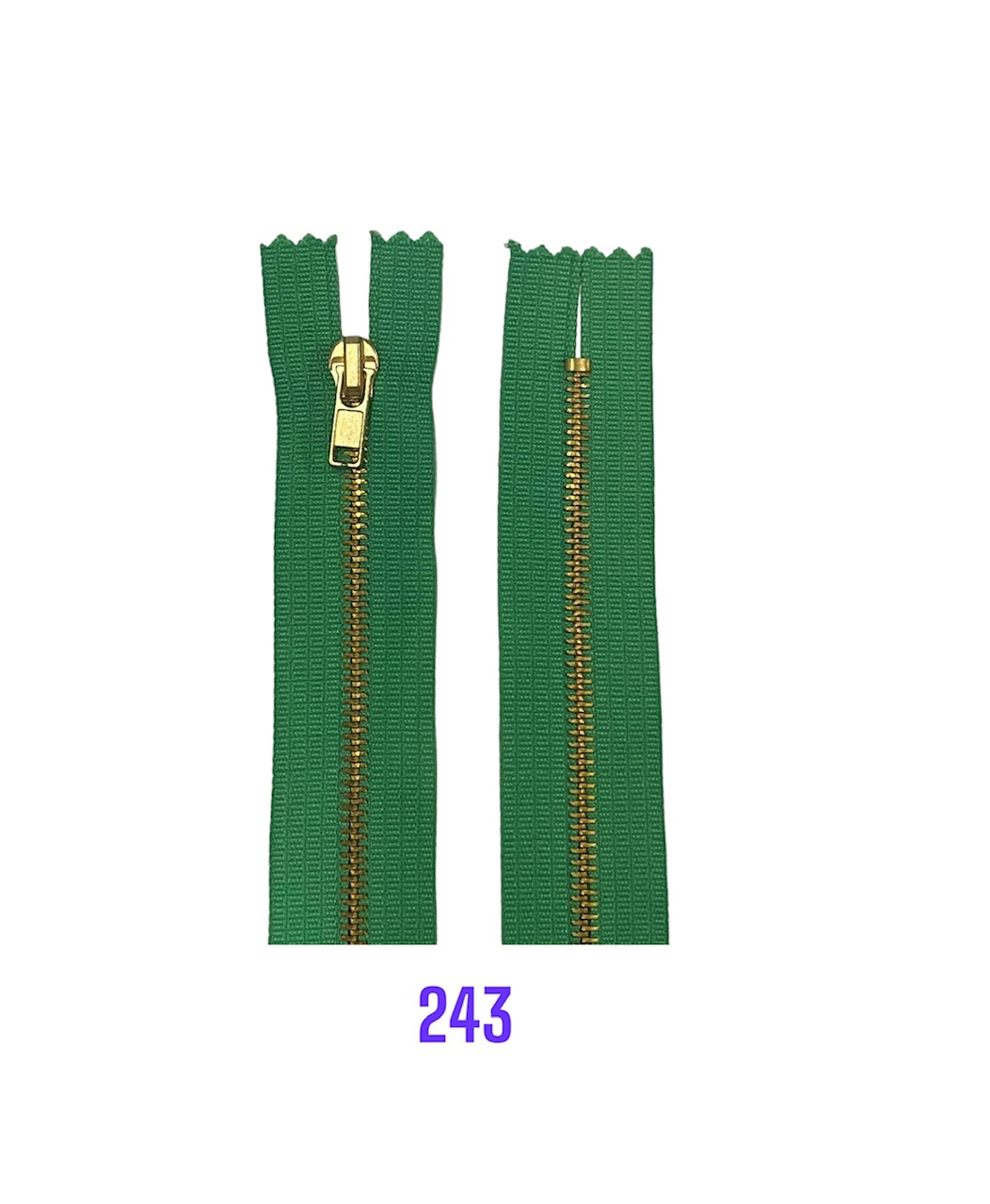 zips kovový neotvárateľný 4mm;No.4  18cm 243
