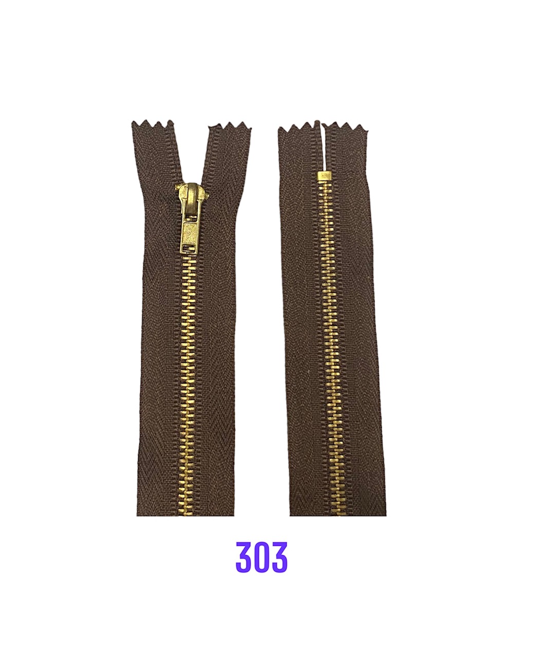 zips kovový neotvárateľný 4mm;No.4  18cm 303