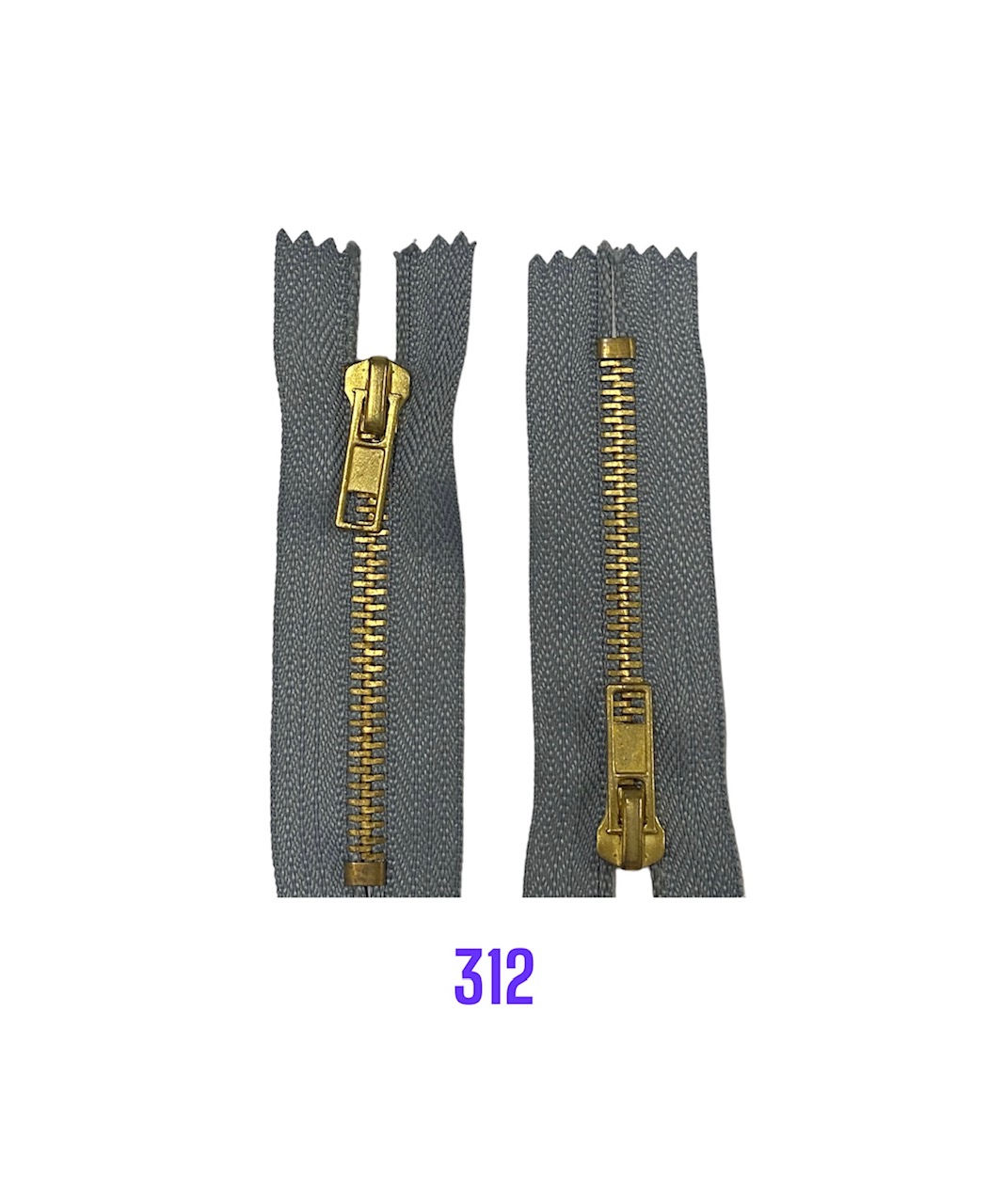 zips kovový neotvárateľný 4mm;No.4  18cm 312