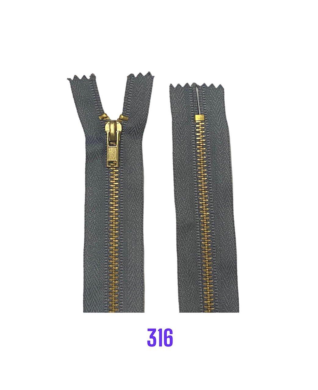zips kovový neotvárateľný 4mm;No.4  18cm 316