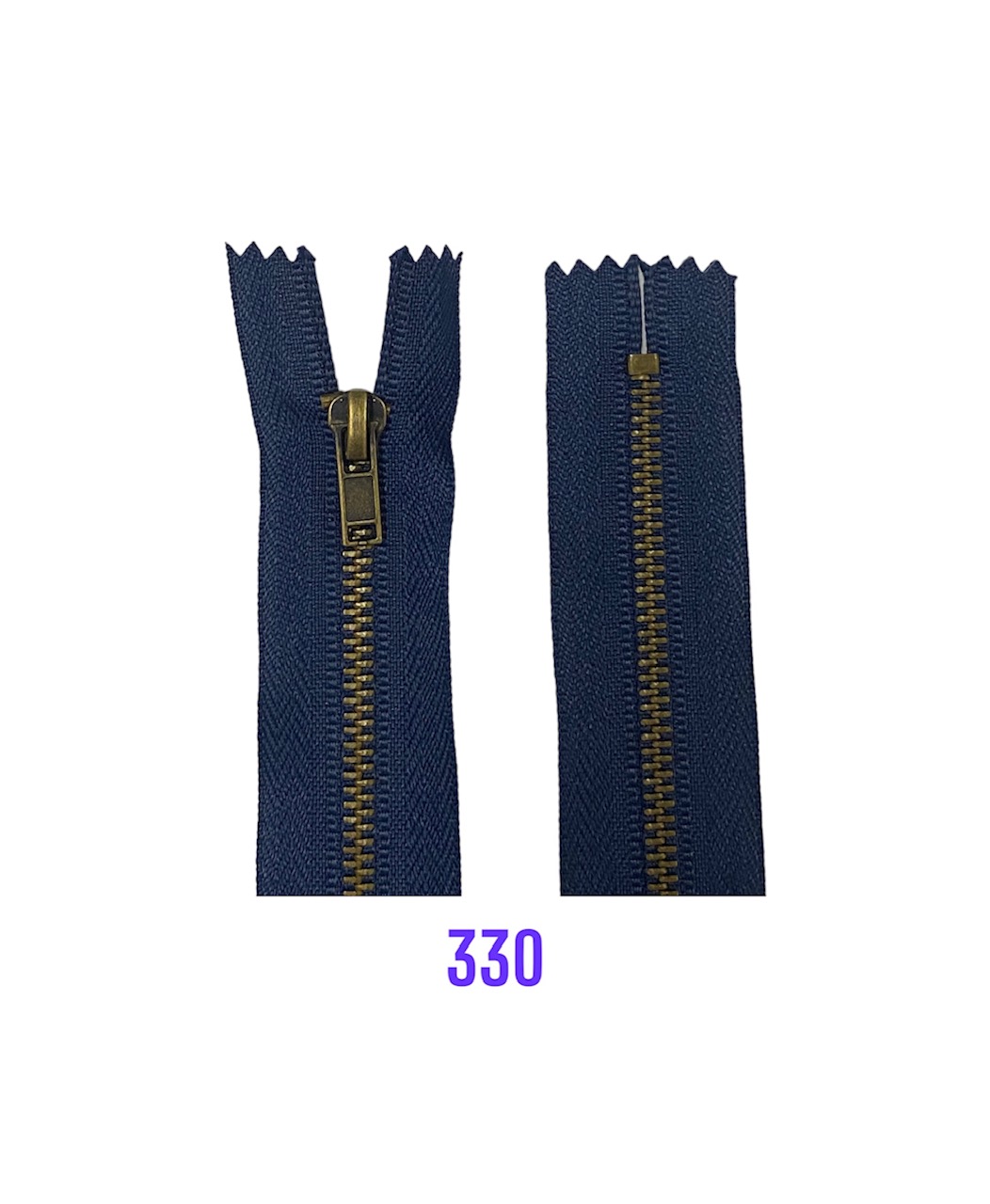 zips kovový neotvárateľný 4mm;No.4  18cm 330