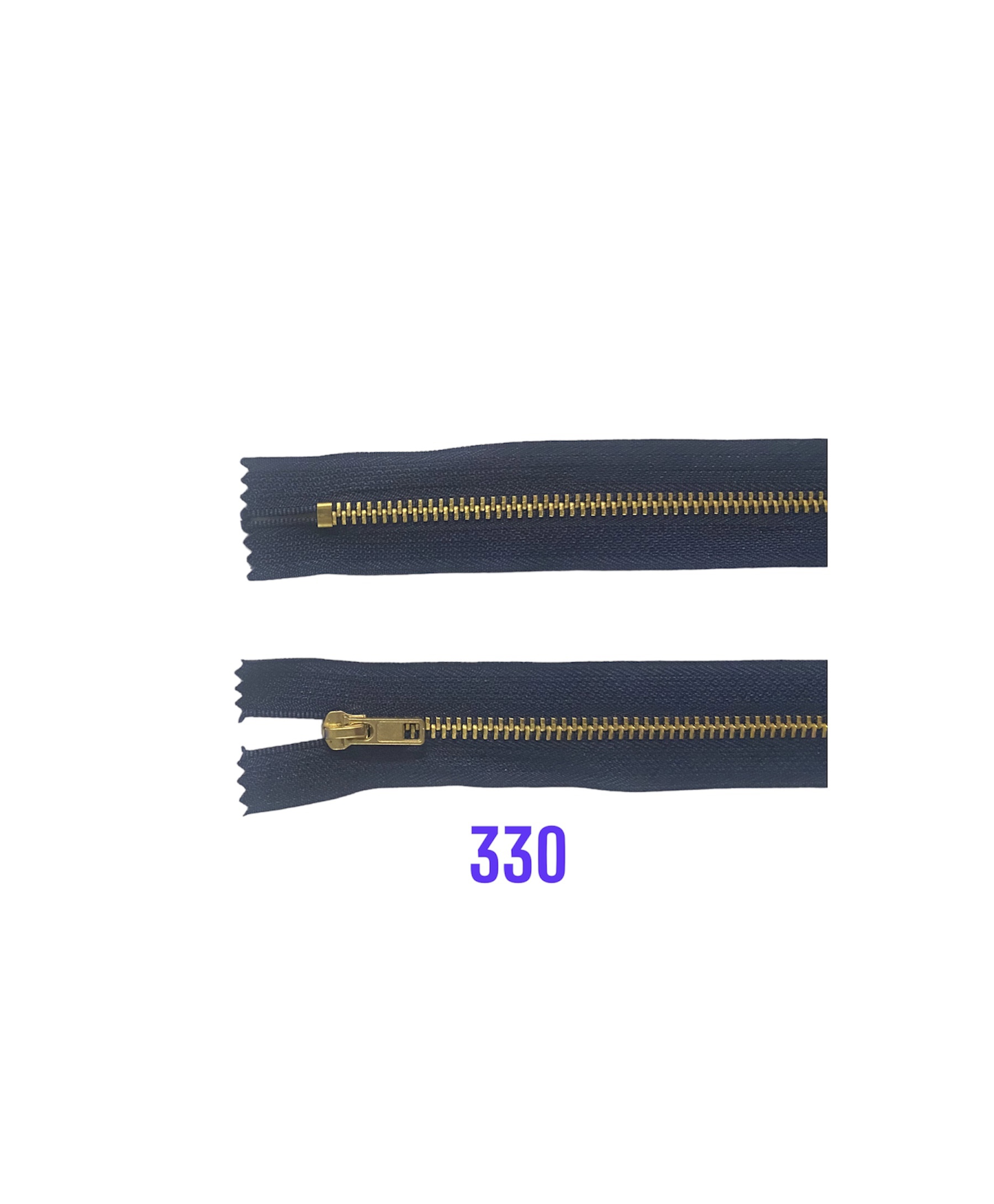 Zips kov. M-5,nedelitelný 18cm 330 tm. modrá, 10ks