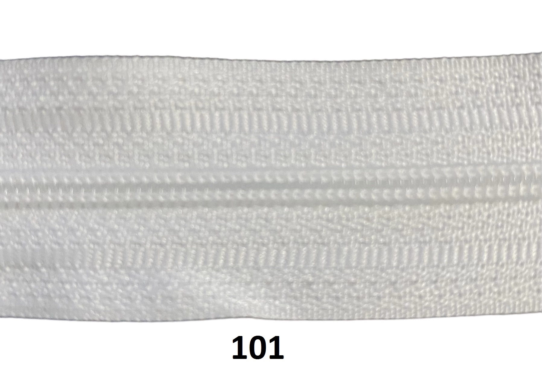 Zips špirálový S-3.3mm, A/L 18cm; 101 biela, 25ks