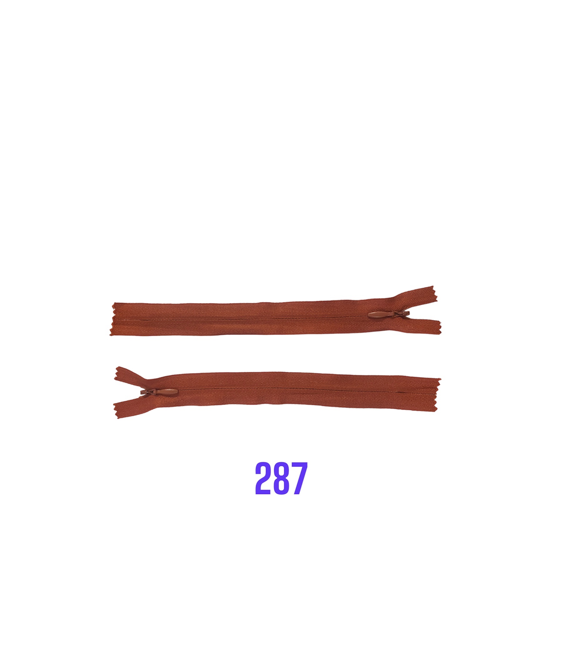 Zips skrytý nedeliteľný. 3mm, 287, 60cm