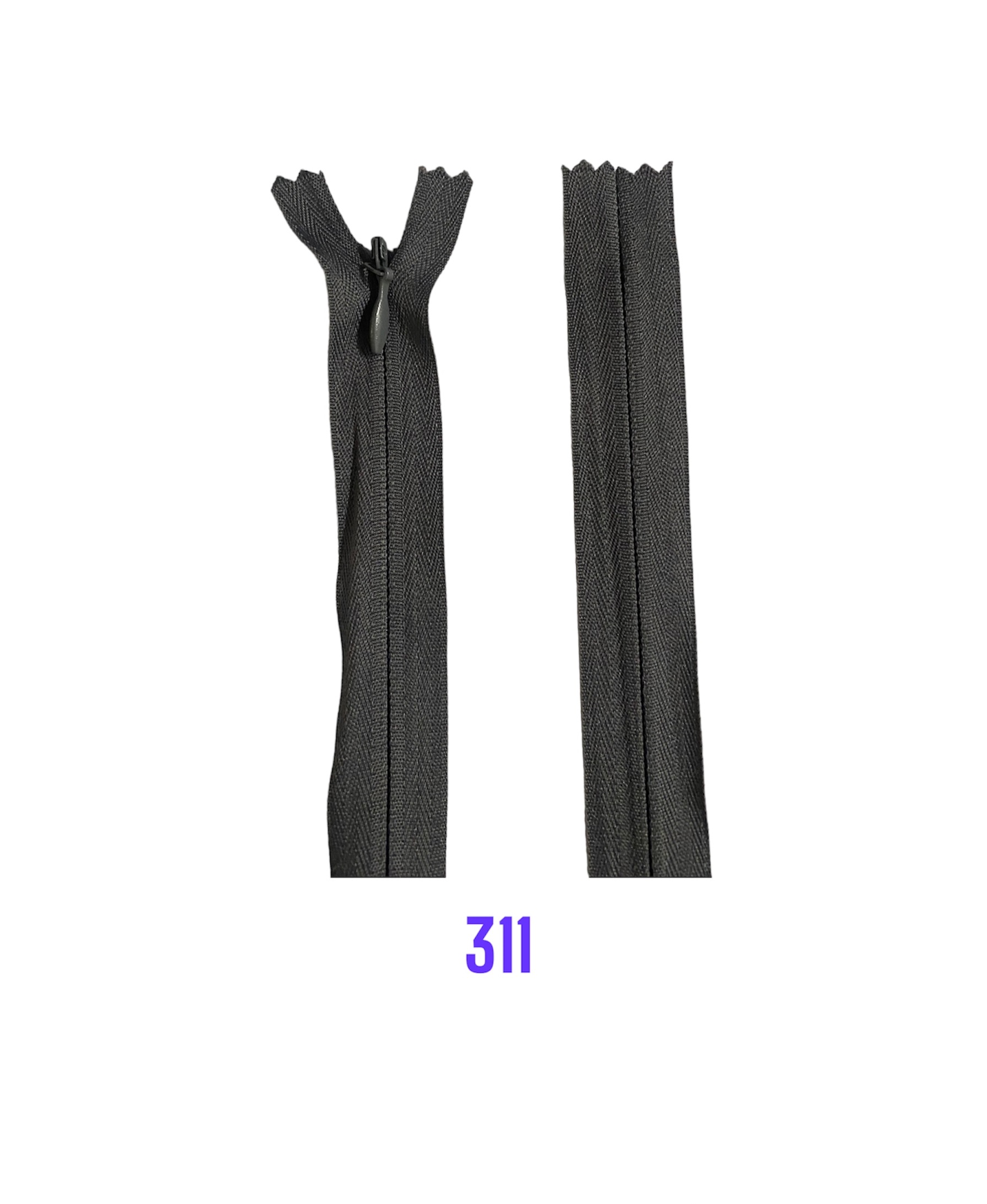 Zips skrytý nedeliteľný. 3mm,311, 60cm