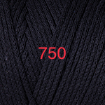 Macrame Cotton 250g; 4x250g; 750-čierna