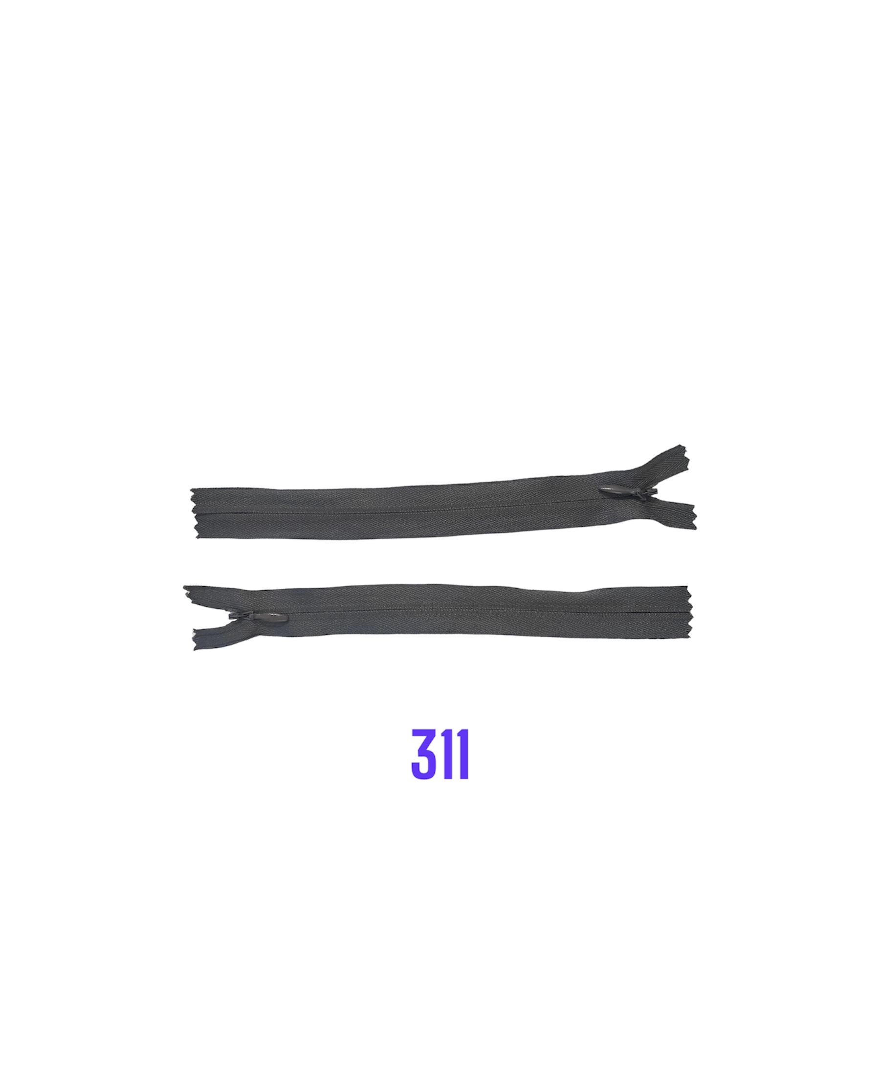 Zips krytý nedeliteľný 45cm, 311