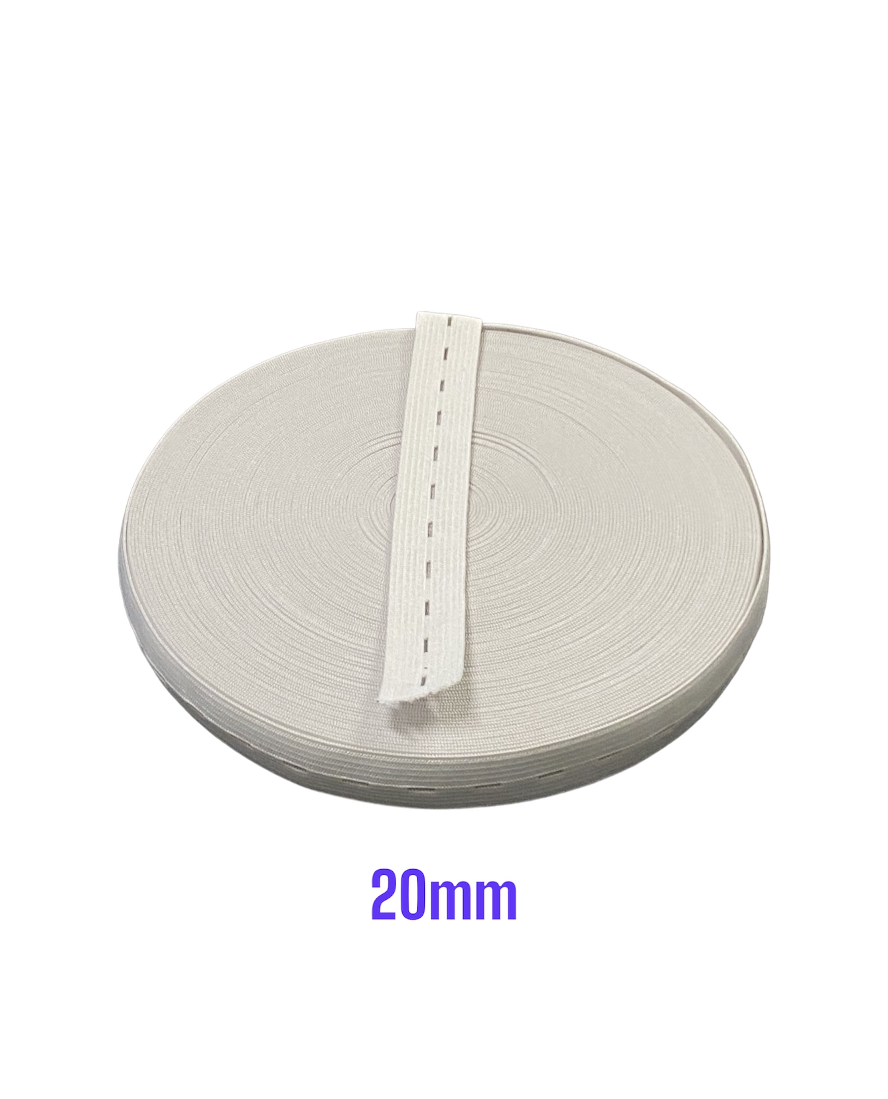 Guma dierková šírka 20mm, biela, 25m 