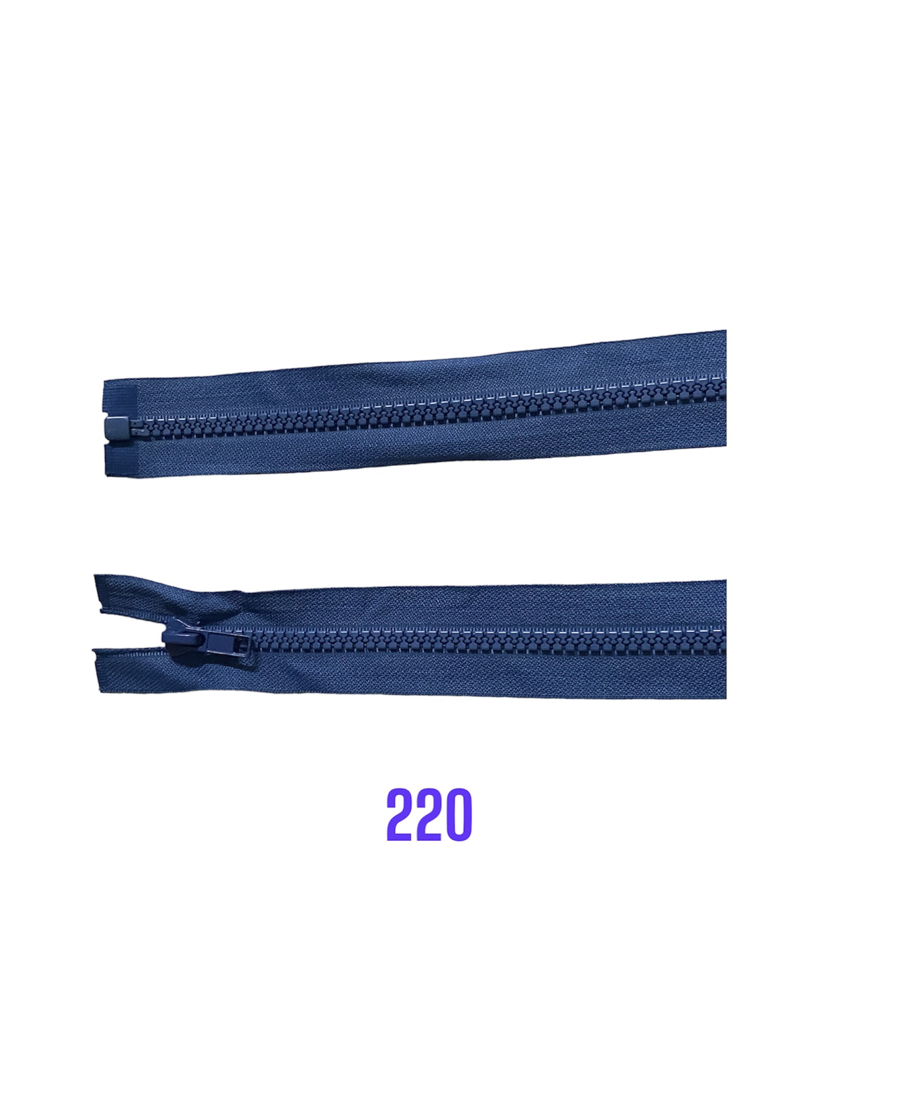 Zips kostený K-5,otvárateľný.60cm 220