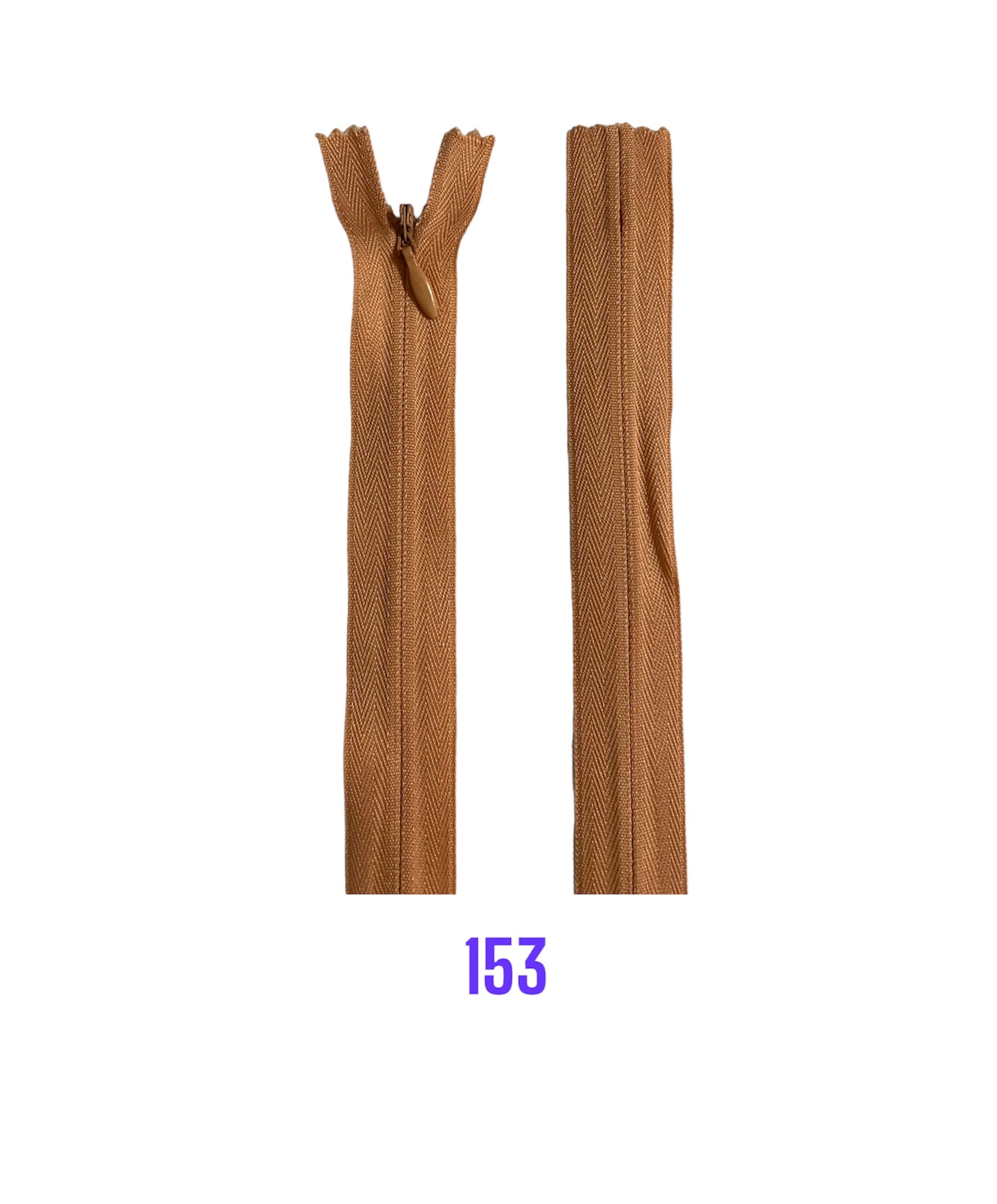 Zips krytý nedeliteľný 18cm; 153