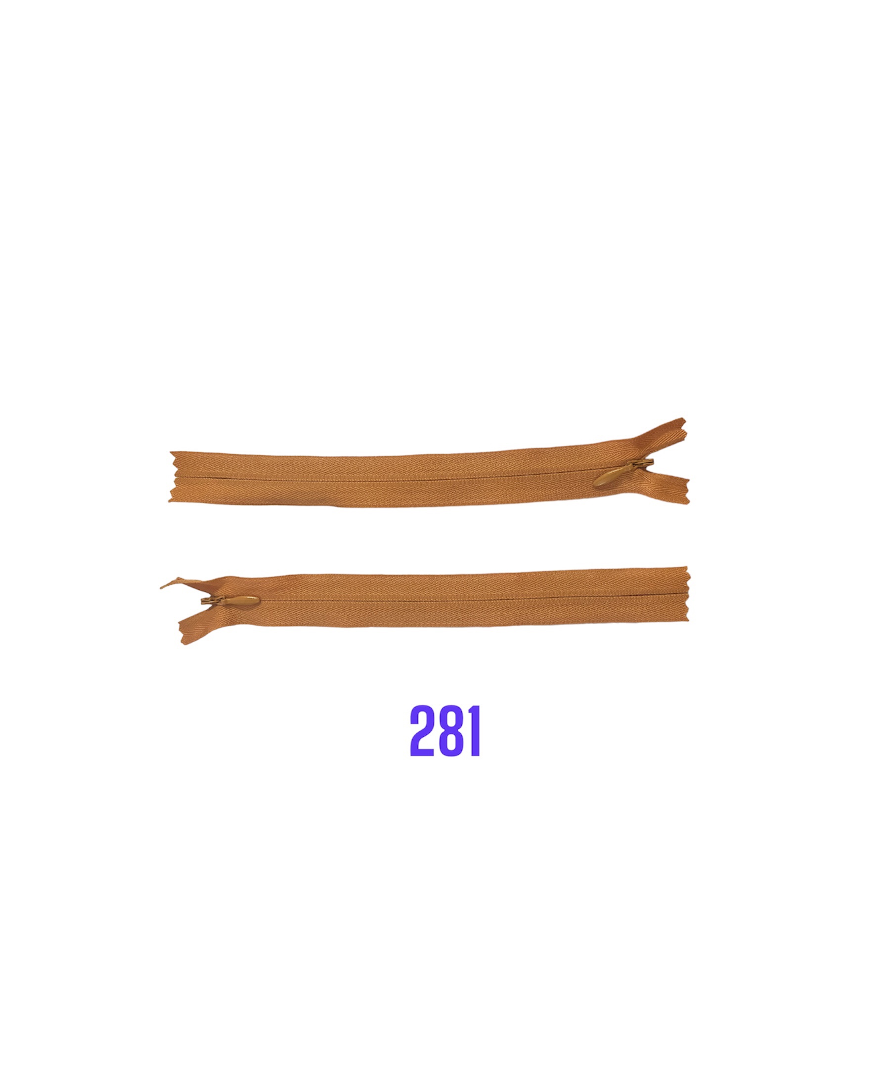 Zips krytý nedeliteľný 20cm; 281