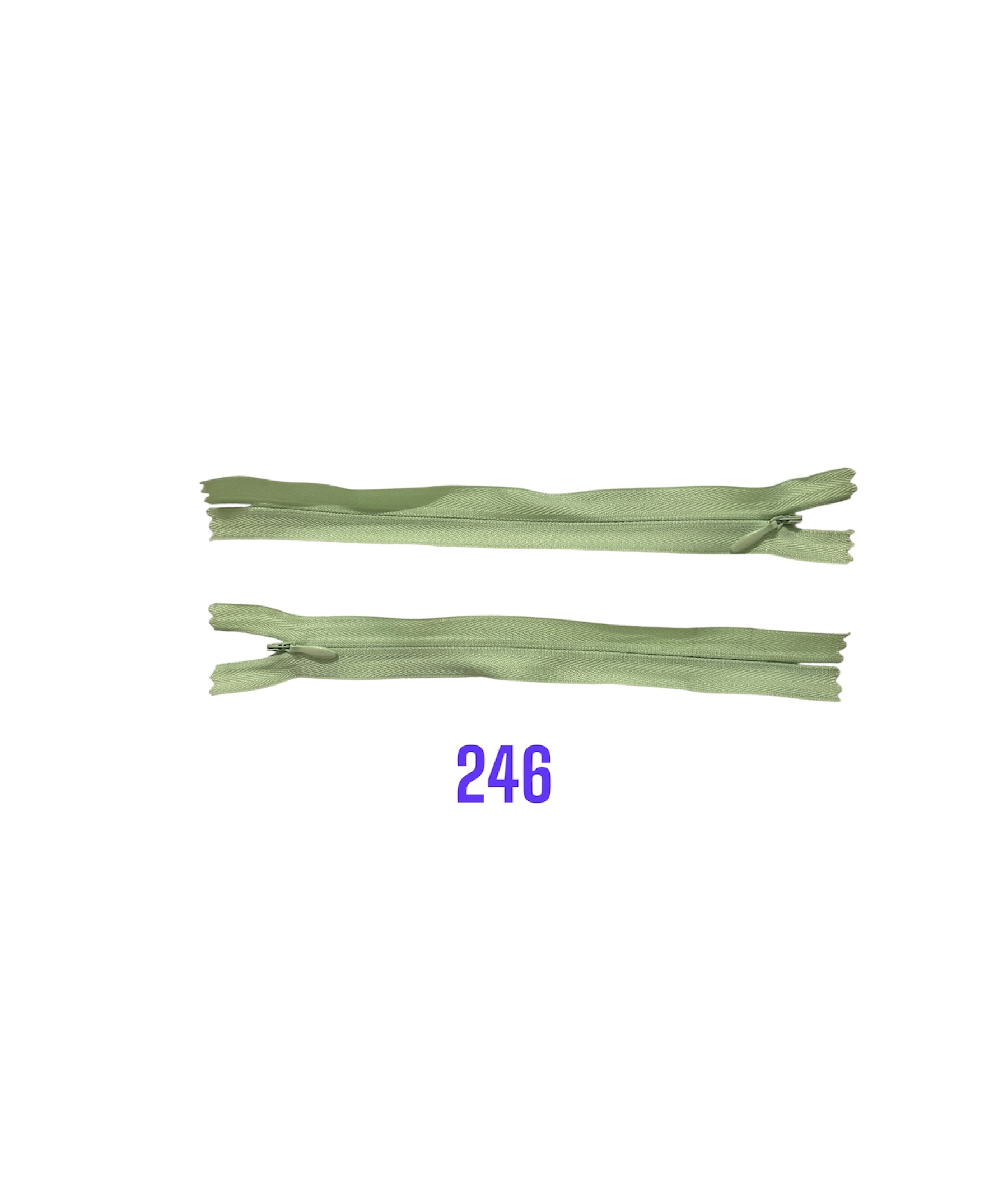 Zips krytý nedeliteľný 22cm; 246