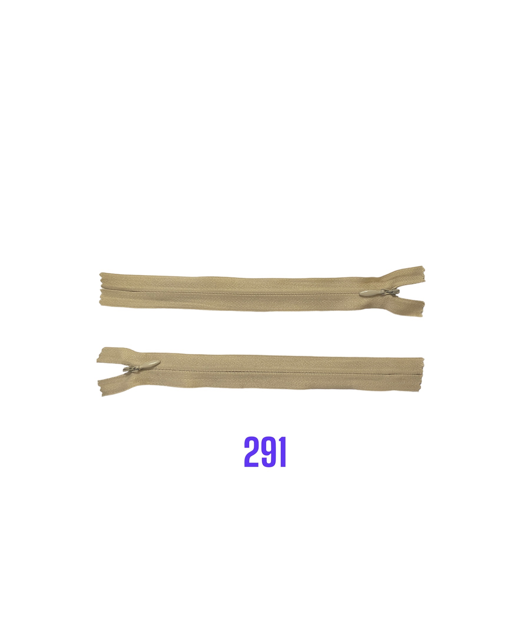 Zips krytý nedeliteľný 22cm; 291