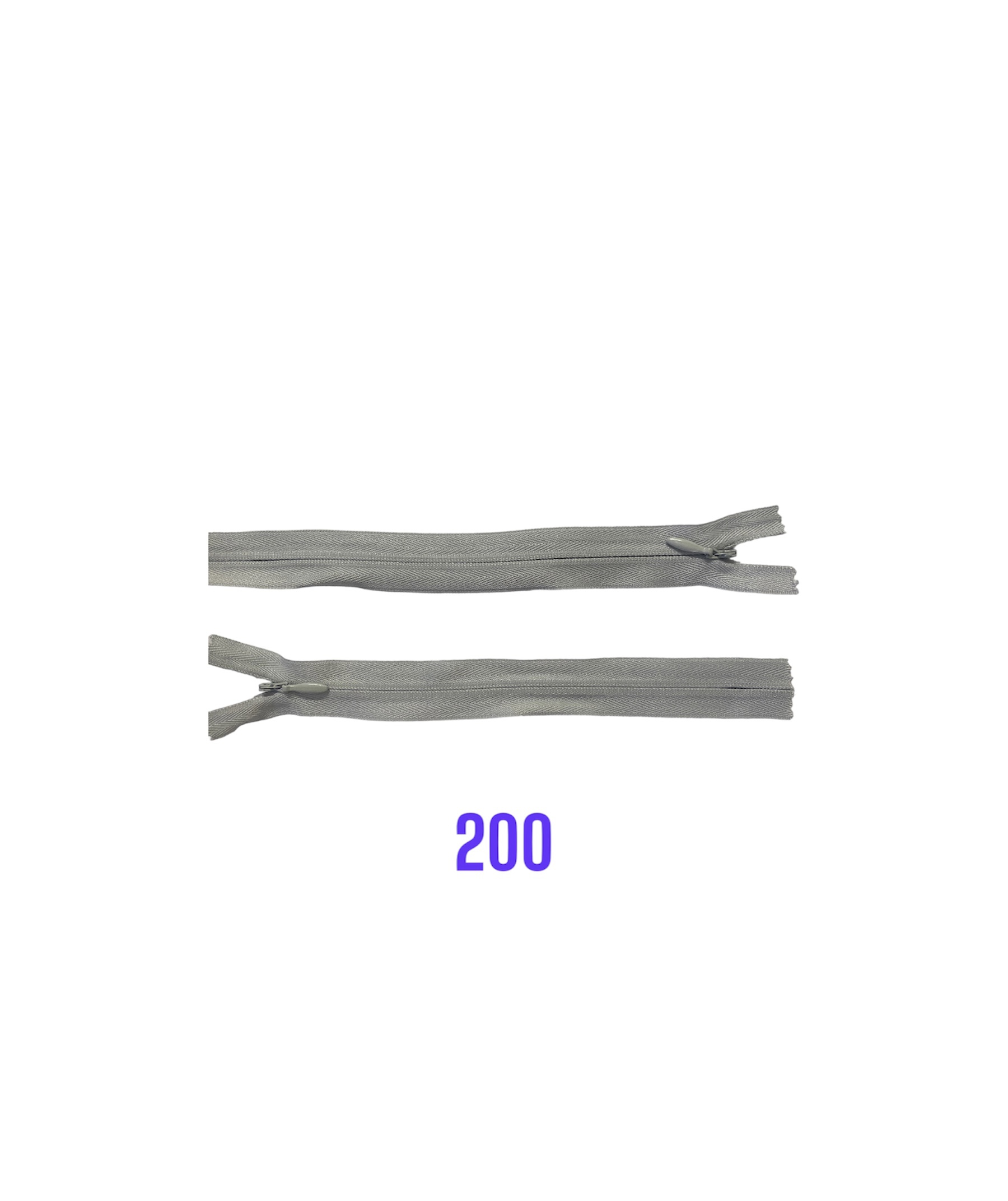 Zips krytý nedeliteľný 30cm, 200