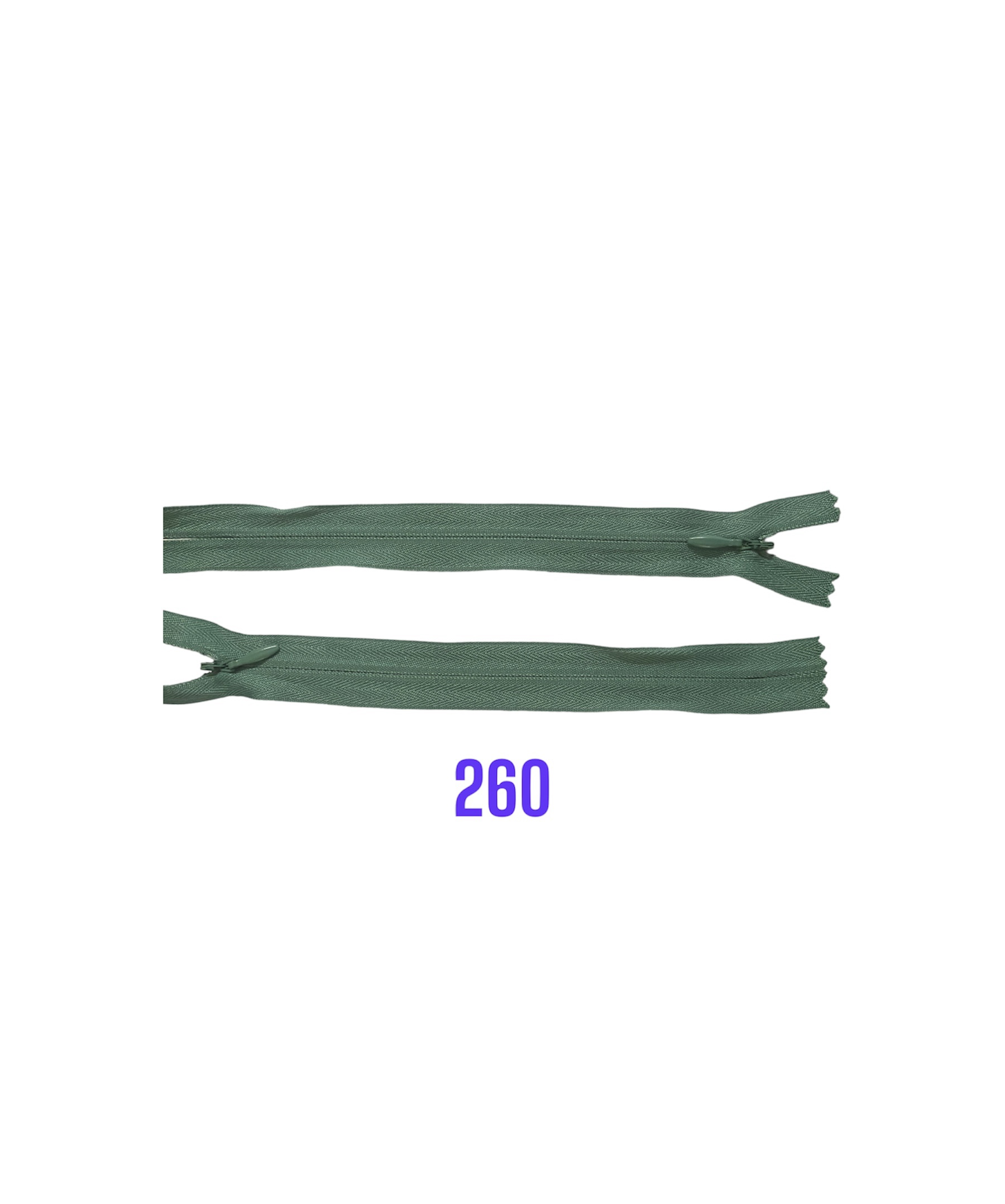 Zips krytý nedeliteľný 30cm, 260