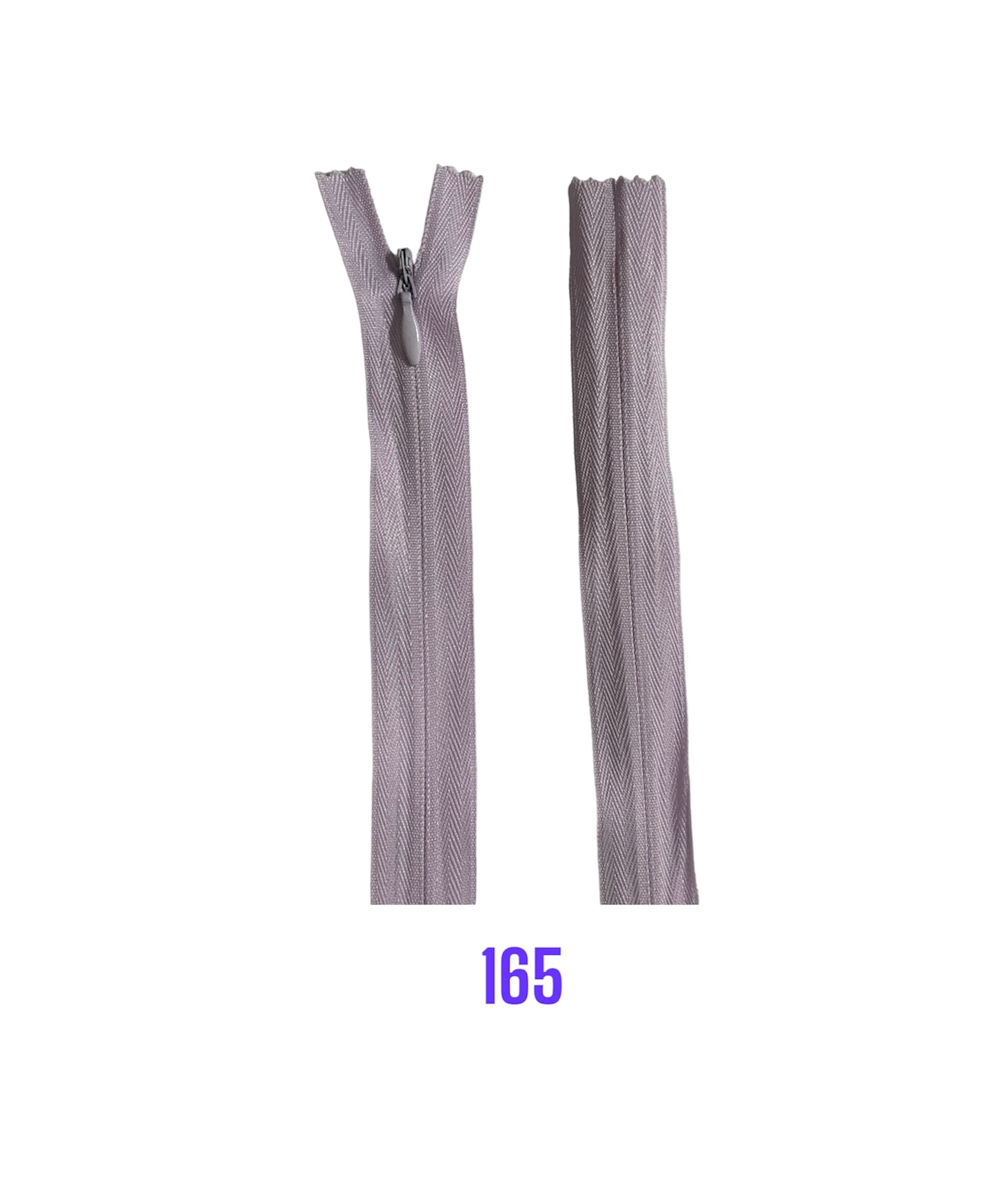 Zips krytý nedeliteľný 40cm; 165