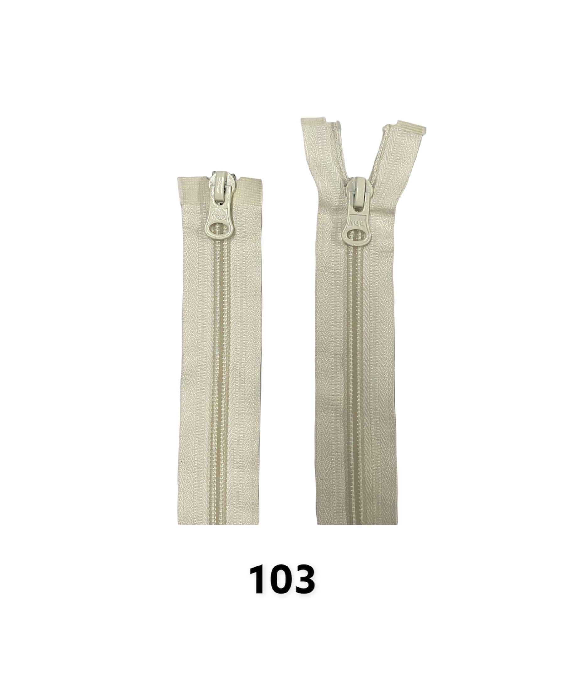 Zips špirálový No.6X; 6,4mm deliteľný 2 jazdce 40cm; 103