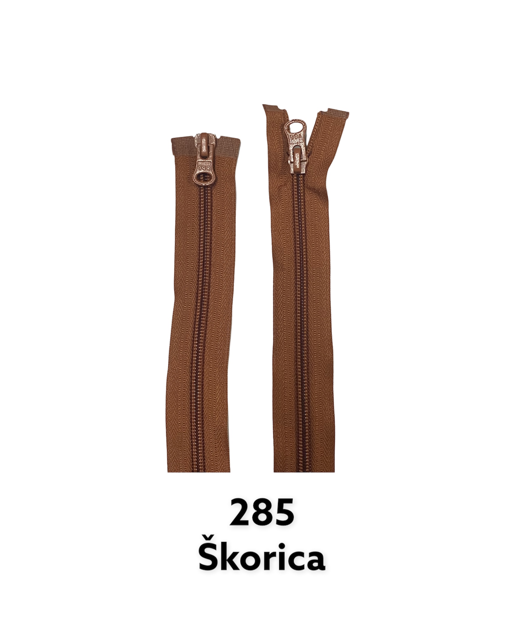 Zips špirálový No.6X; 6,4mm deliteľný 2 jazdce 40cm; 285