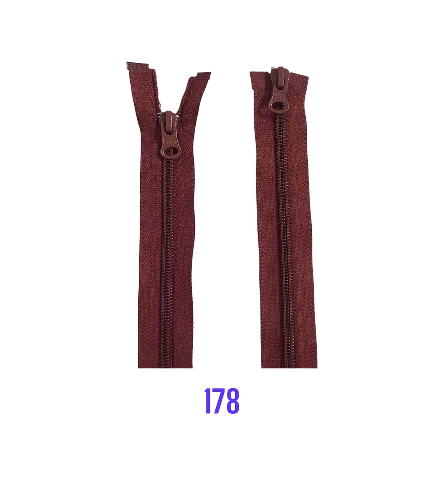 Zips špirálový No.6X; 6,4mm deliteľný 2 jazdce 45cm; 178