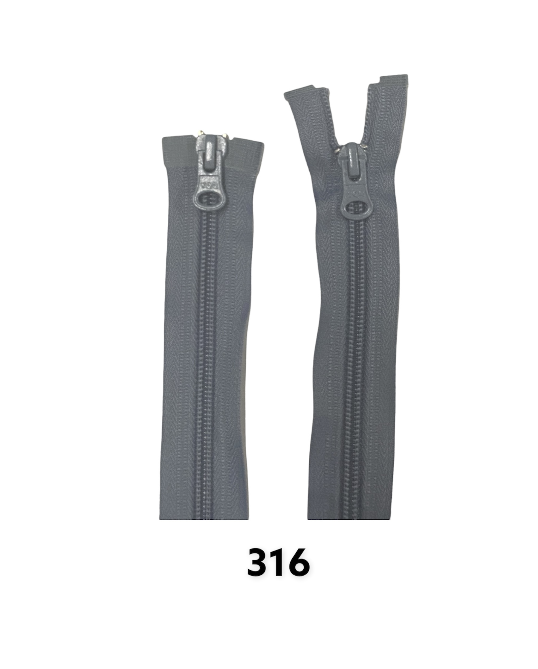 Zips špirálový No.6X; 6,4mm deliteľný 2 jazdce 50cm; 316