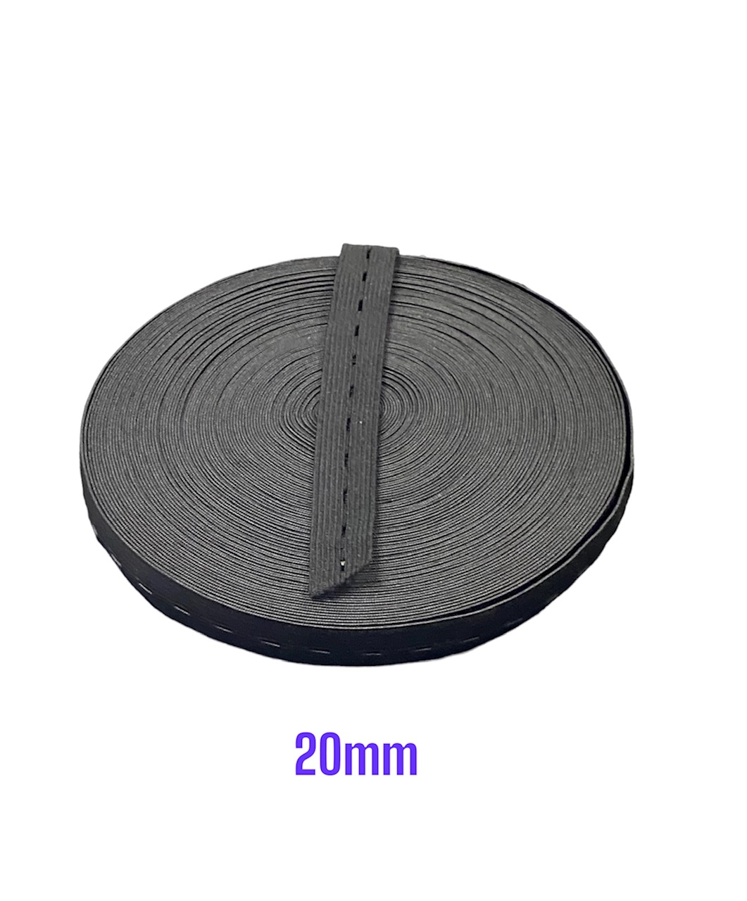 Guma dierková šírka 20mm, čierna, 25m 