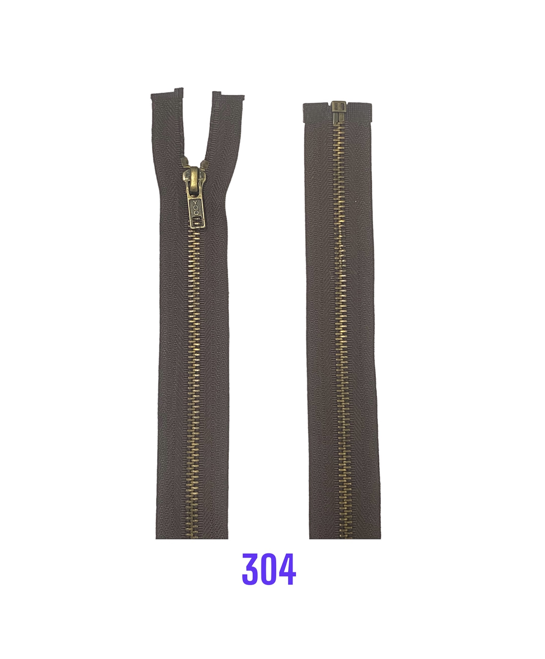 Zips kovový No.5 staromosadzný 6mm, 35cm, 304