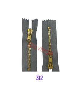 zips kovový neotvárateľný 4mm;No.4  12cm 312