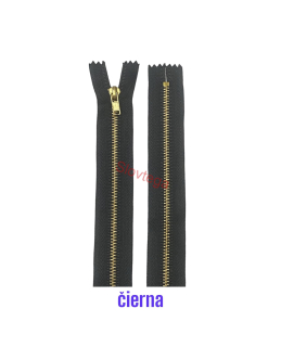 zips kovový neotvárateľný 4mm;No.4  12cm 332 čierny