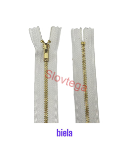 zips kovový neotvárateľný 4mm;No.4  18cm 101 biela