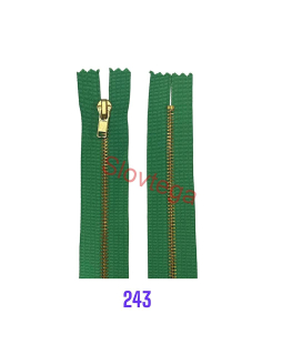 zips kovový neotvárateľný 4mm;No.4  18cm 243