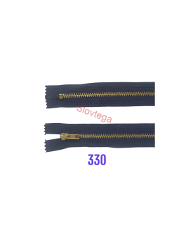 Zips kov. M-5,nedelitelný 18cm 330 tm. modrá, 10ks