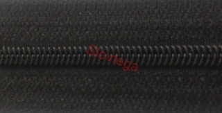 Zips skrytý nedeliteľný. 3mm, 332-čierna, 55cm