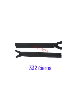 Zips skrytý nedeliteľný. 3mm, 50cm,332-čierny 