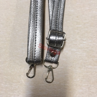 Rúčky na kabelky ECO koža 62cm-120cm, 1pár, 4596-striebor.
