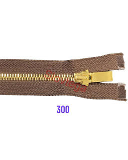 Zips kovový otvárateľný 6mm mosadz 65cm ; 300