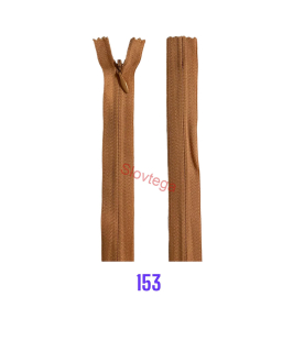 Zips krytý nedeliteľný 22cm; 153