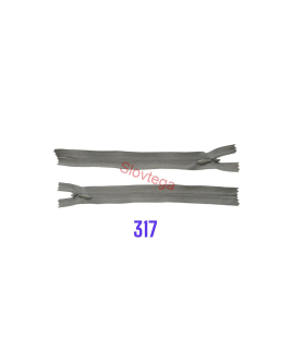 Zips krytý nedeliteľný 25cm; 317