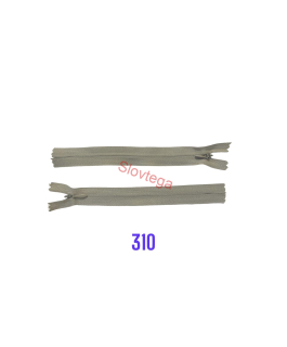 Zips krytý nedeliteľný 25cm; 310