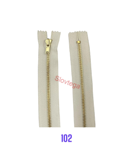 zips kovový neotvárateľný 4mm;No.4  18cm 102