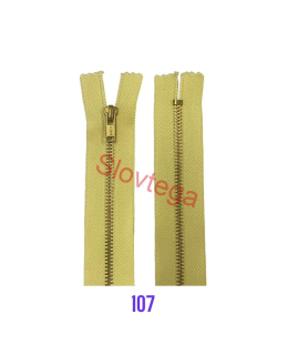 zips kovový neotvárateľný 4mm;No.4  18cm 107