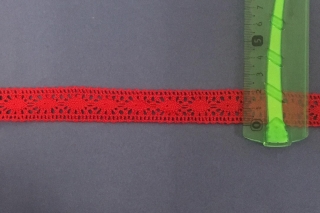 Krajka bavlnená 102,54;20mm;10m/m=0,45€ červená