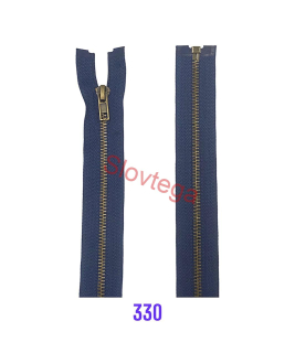 Zips kovový No.5 staromosadzný 6mm, 40cm, 330